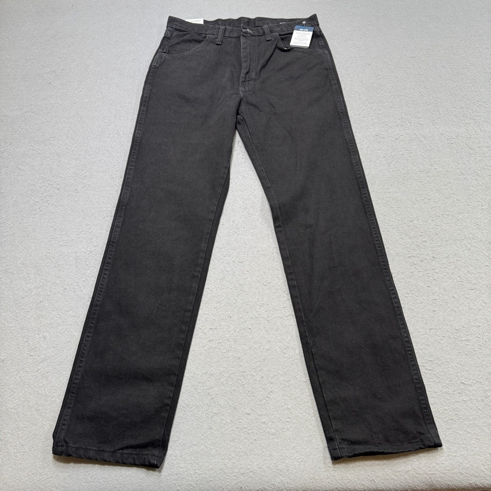 NEW Rustler From Wrangler Jeans Men's 32x32 Black Regular Fit Straight Leg Y2K
